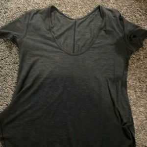 TWO lululemon scoop neck short sleeve tops size 6